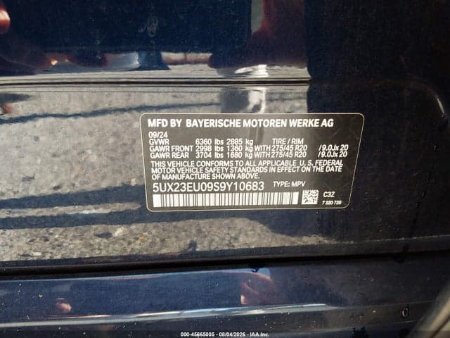 2025 BMW X5 XDRIVE40I 9