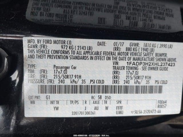 2017 FORD FOCUS SEL 9