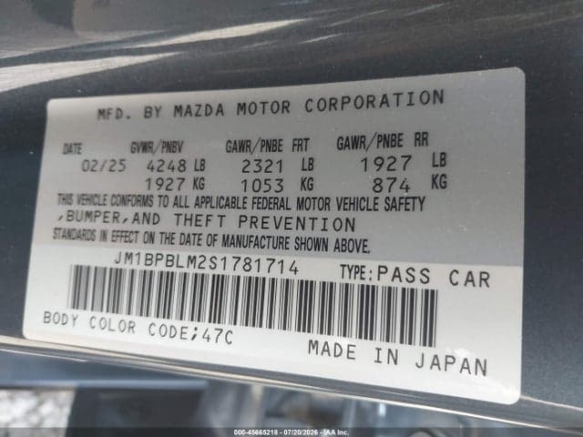 2025 MAZDA MAZDA3 2.5 S CARBON EDITION 9
