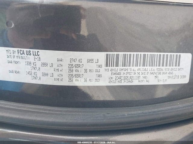 2018 CHRYSLER PACIFICA TOURING L 9
