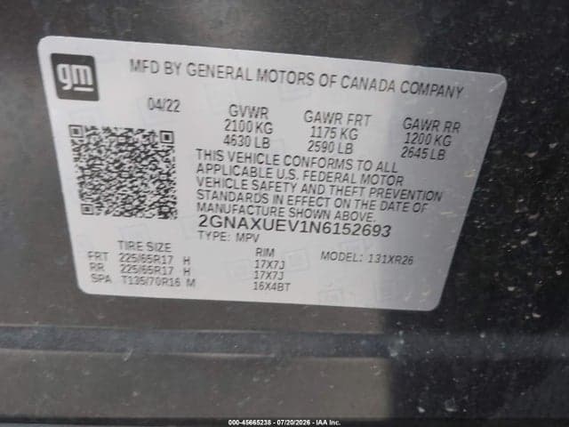 2022 CHEVROLET EQUINOX AWD LT 9