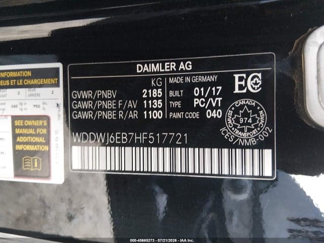 2017 MERCEDES-BENZ AMG C 43 4MATIC 9