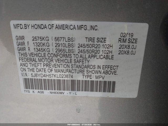 2019 ACURA MDX TECH PKG 9