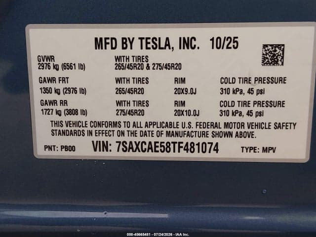 2026 TESLA MODEL X ALL-WHEEL DRIVE 9