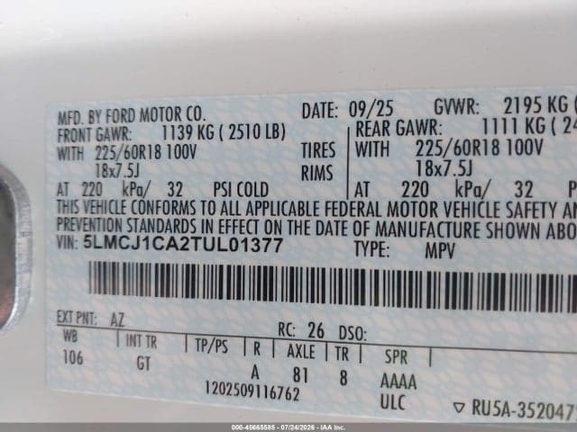 2026 LINCOLN CORSAIR PREMIERE 9