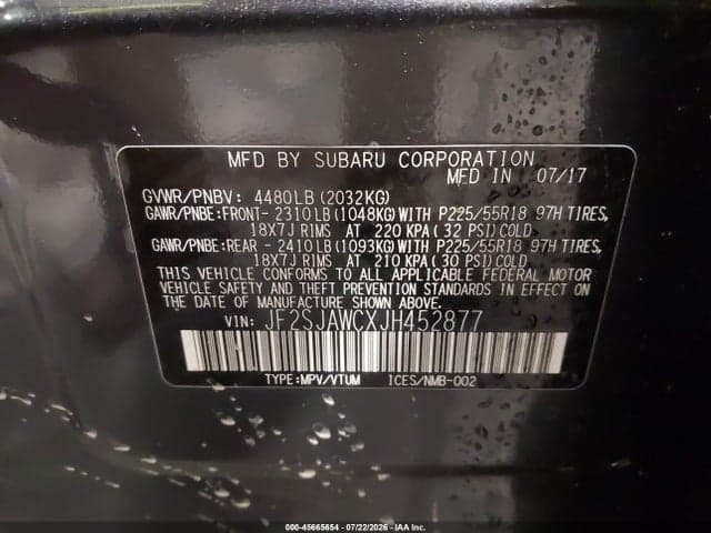 2018 SUBARU FORESTER 2.5I TOURING 9