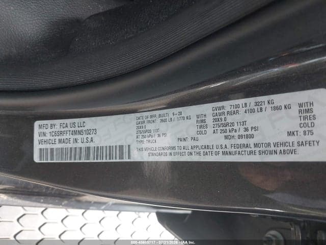 2021 RAM 1500 9