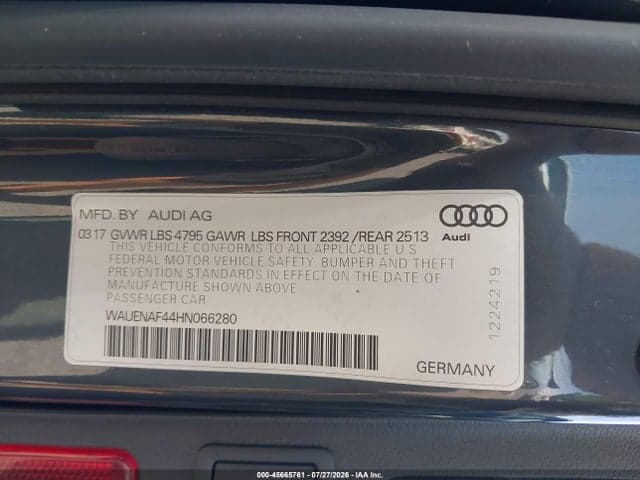 2017 AUDI A4 3.0T PREMIUM PLUS 9
