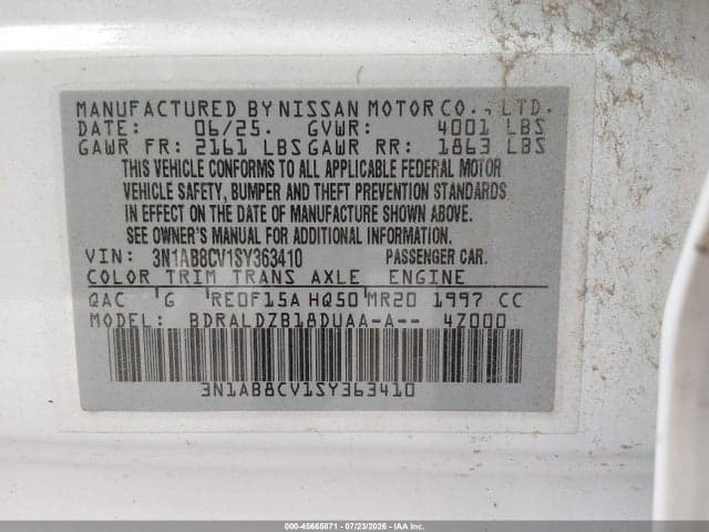2025 NISSAN SENTRA SV 9