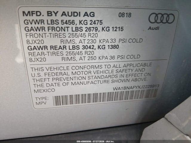 2018 AUDI Q5 2.0T PREMIUM/2.0T TECH PREMIUM 9