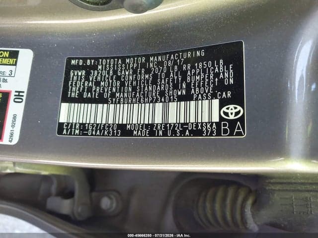 2017 TOYOTA COROLLA SE 9