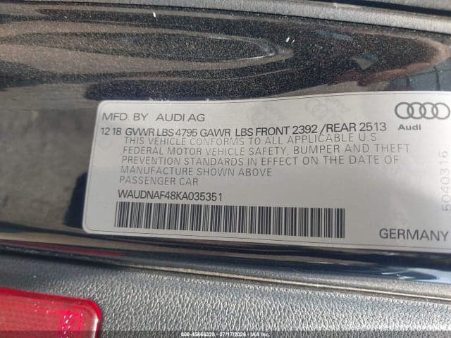 2019 AUDI A4 45 PREMIUM 9