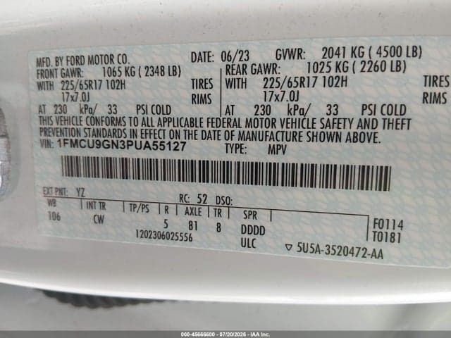 2023 FORD ESCAPE ACTIVE 9