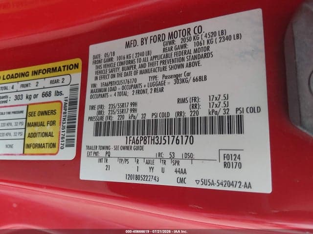 2018 FORD MUSTANG ECOBOOST 9