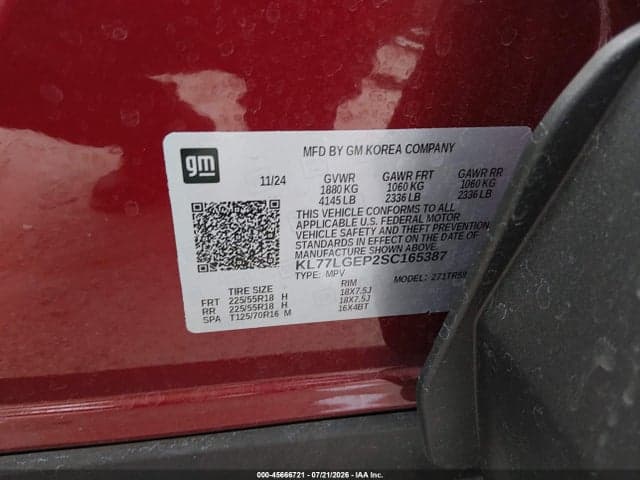 2025 CHEVROLET TRAX FWD 1RS 9