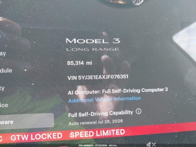 2018 TESLA MODEL 3 LONG RANGE/MID RANGE 16