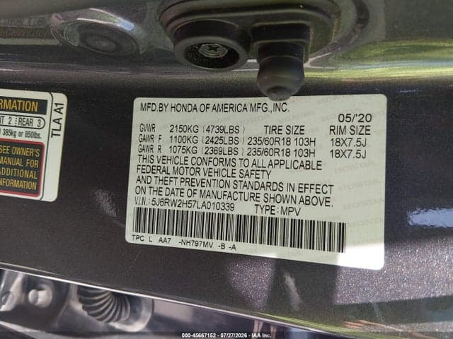 2020 HONDA CR-V AWD EX 9