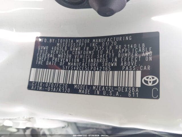 2020 TOYOTA COROLLA SE 9