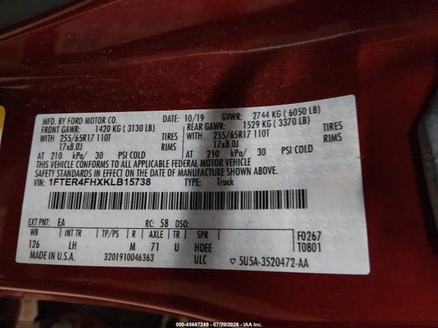 2019 FORD RANGER XLT 9