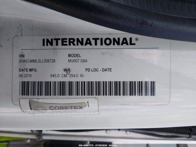2020 INTERNATIONAL MV 8