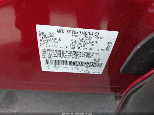 2017 FORD EDGE SPORT 9