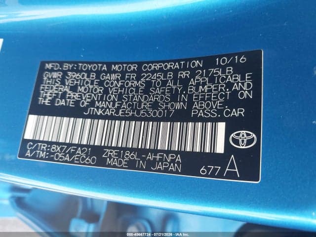 2017 TOYOTA COROLLA IM 9