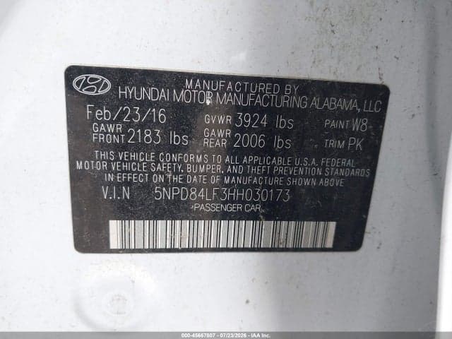 2017 HYUNDAI ELANTRA SE 9