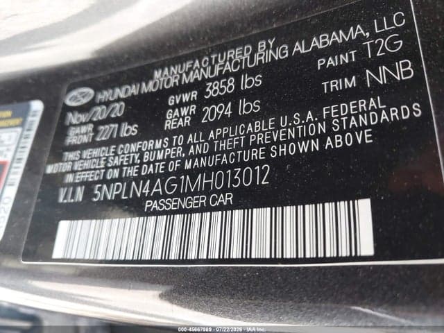 2021 HYUNDAI ELANTRA SEL 9