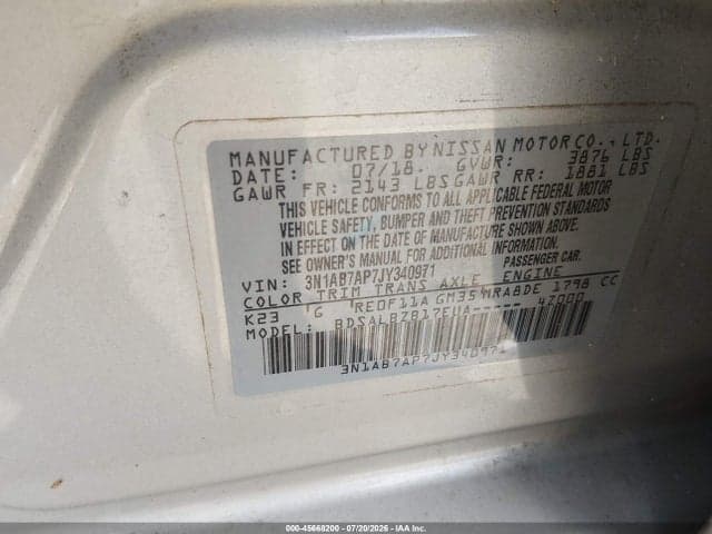 2018 NISSAN SENTRA S 9