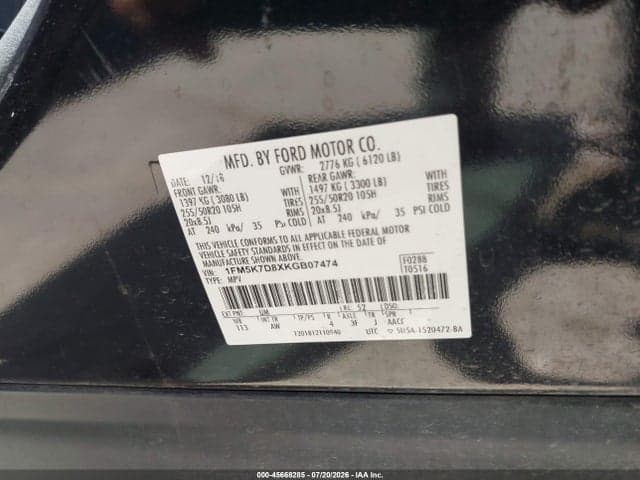 2019 FORD EXPLORER XLT 9