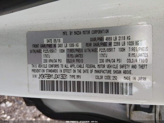 2018 MAZDA CX-5 SPORT 9