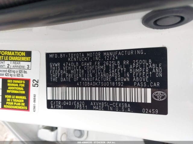 2025 TOYOTA CAMRY SE 9