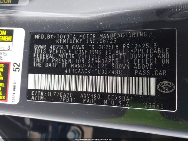 2026 TOYOTA CAMRY SE 9