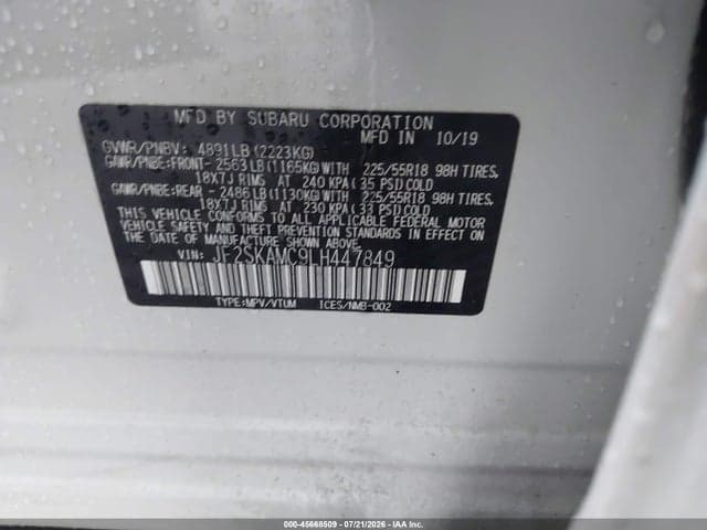 2020 SUBARU FORESTER SPORT 9