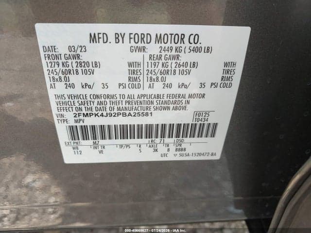 2023 FORD EDGE SEL 9