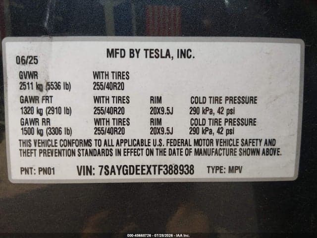 2026 TESLA MODEL Y 9