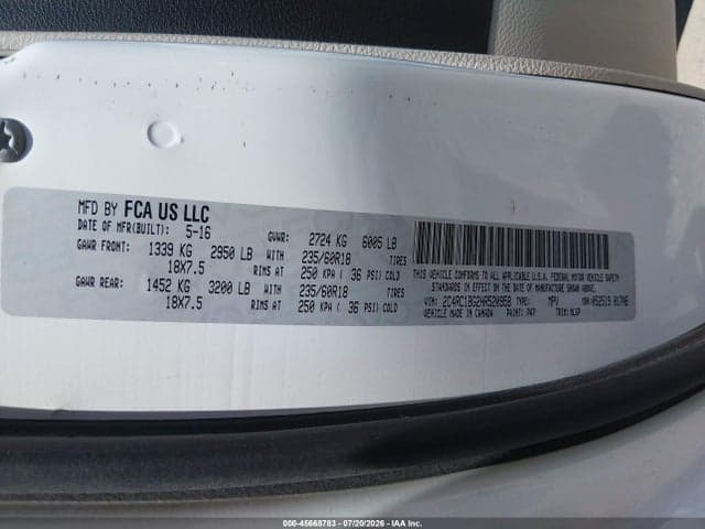 2017 CHRYSLER PACIFICA TOURING-L 9