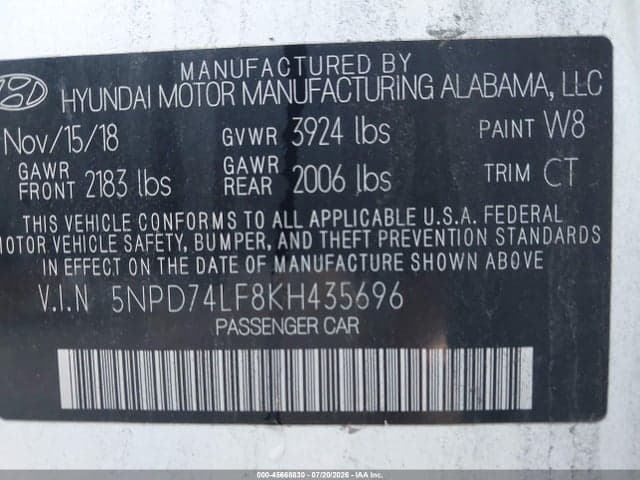 2019 HYUNDAI ELANTRA SE 9
