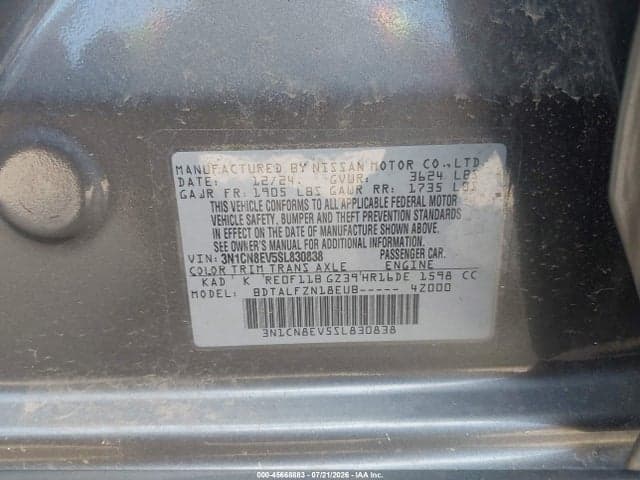 2025 NISSAN VERSA 1.6 SV 9