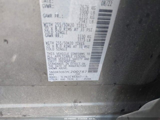 2023 NISSAN PATHFINDER SL 4WD 9