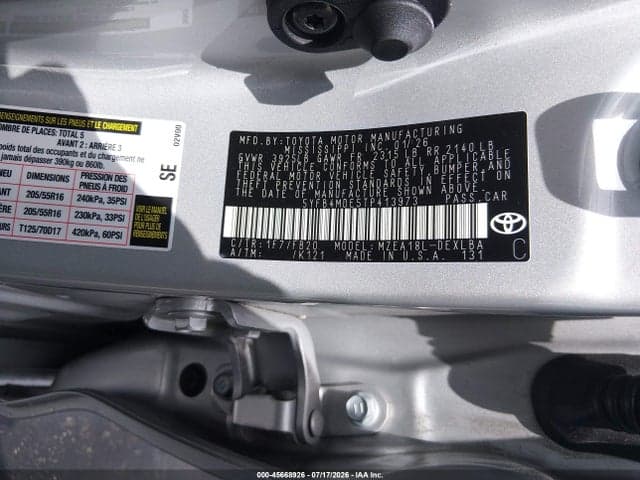 2026 TOYOTA COROLLA LE 9