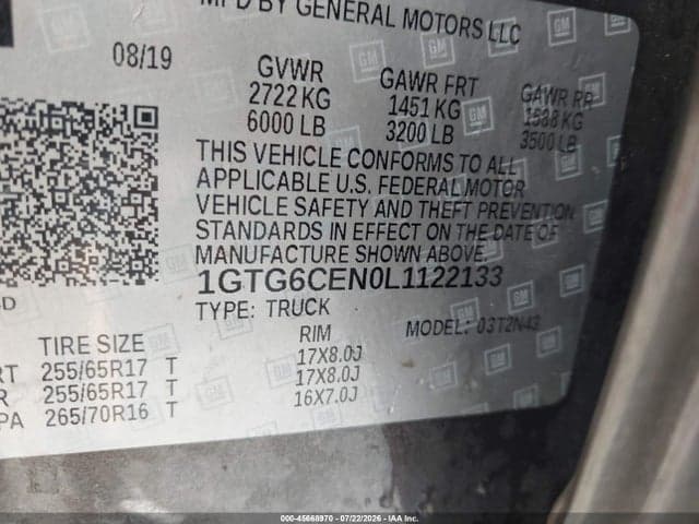 2020 GMC CANYON 4WD SHORT BOX SLE 9