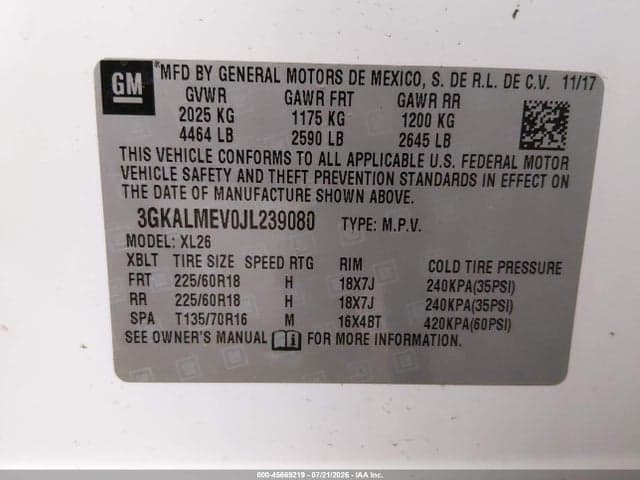 2018 GMC TERRAIN SLE 9