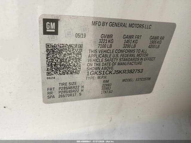 2019 GMC YUKON DENALI 9