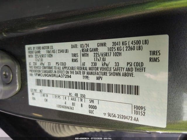 2024 FORD ESCAPE ACTIVE 9