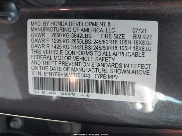 2021 HONDA PILOT AWD EX-L 9