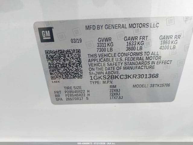 2019 GMC YUKON SLT 9