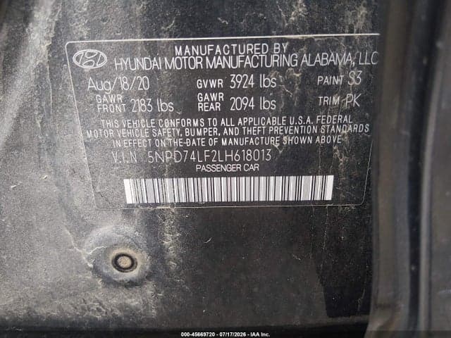 2020 HYUNDAI ELANTRA SE 9