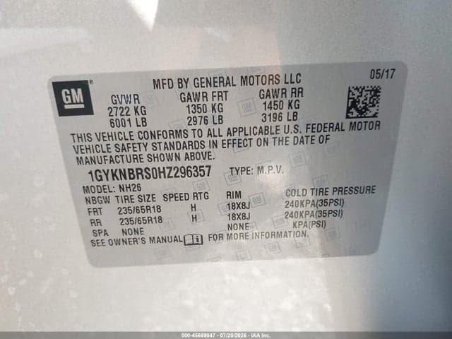 2017 CADILLAC XT5 LUXURY 9