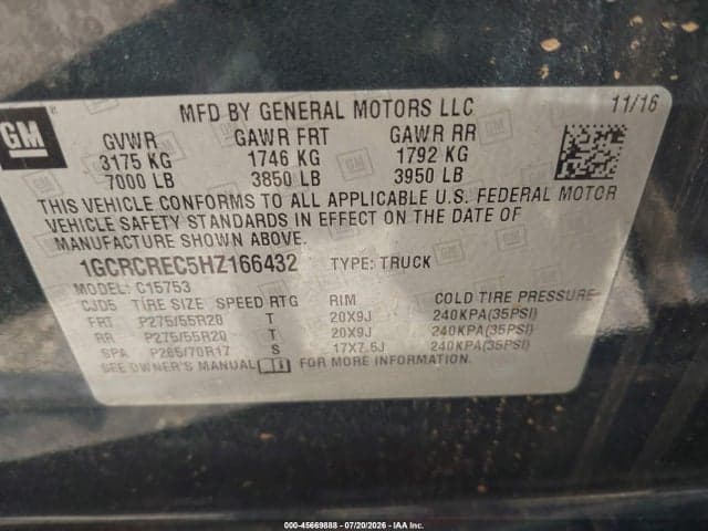 2017 CHEVROLET SILVERADO 1500 LT 9